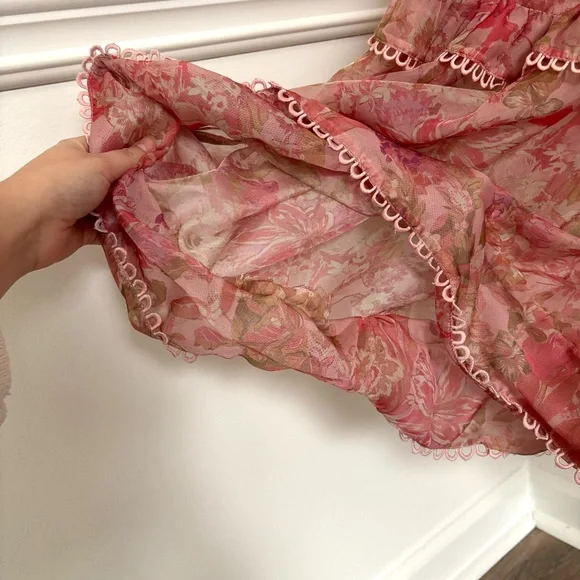 vintage dress party Vintage 1950s Rose Print Cotton Party Dress